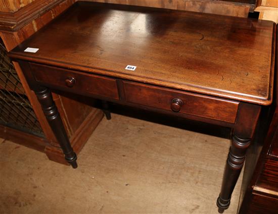 Victorian mahogany two drawer side table